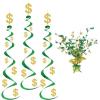 Beistle Money-Themed Party Decorations – Dollar Sign Gleam ’N Burst Centerpiece and Hanging Dollar Whirls, Green and Gold Table & Ceiling Décor for Casino Nights, Fundraisers & Vegas Game Nights