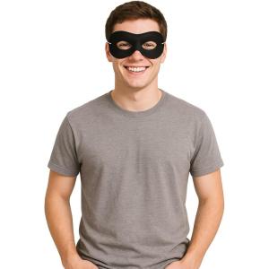 Beistle Pink Fabric Hero Masks.(Black)