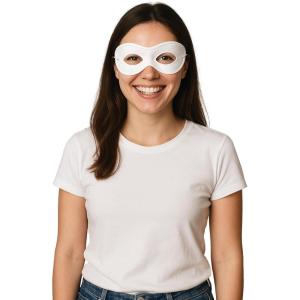 Beistle Pink Fabric Hero Masks.(White)