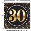 Beistle 40th Birthday Party Tableware Kit – Black and Gold Fortieth Milestone Celebration Décor Set with Plates, Napkins & Tablecover, 40 Birthday Decorations with Metallic Confetti Design, Serves 16
