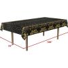 Beistle 70th Birthday Party Tableware Kit – Black & Gold Seventieth Milestone Celebration Décor Set with Plates, Napkins & Tablecover, 70 Birthday Decorations with Metallic Confetti Design, Serves 16