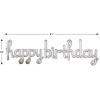 Beistle Black & Silver Birthday Backdrop Bundle – Script “Happy Birthday” Foil Balloon Streamer, 3 Metallic Fluff Balls & 2 Fringe Curtains, 8’ x 3’, Wall Décor for Photo Booths & Selfie Stations