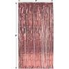 Beistle Rose Gold Birthday Backdrop Bundle – Gold Script “Happy Birthday” Foil Balloon Streamer & 2 Pink Fringe Curtains, 8’ x 3’, Wall Décor for Photo Booths, Milestone Parties & Selfie Stations