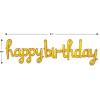Beistle Rose Gold Birthday Backdrop Bundle – Gold Script “Happy Birthday” Foil Balloon Streamer & 2 Pink Fringe Curtains, 8’ x 3’, Wall Décor for Photo Booths, Milestone Parties & Selfie Stations