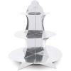 Beistle Silver Birthday Dessert Table Display Bundle – Glitter “Happy Birthday” Cake Topper with Heart Picks, Metallic Cupcake Stand & 2 Cake Stands, Buffet & Treat Table Décor for Birthday Parties