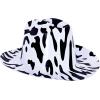 Beistle Cow Print Cowboy Hats – 5 Pack, Black & White Western Plastic Headwear, Cowhide Pattern Rodeo Costume Accessories, Farm Theme Party Supplies, Photo Booth Props for Country Outfit Dress Up
