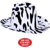 Beistle Cow Print Cowboy Hats – 5 Pack, Black & White Western Plastic Headwear, Cowhide Pattern Rodeo Costume Accessories, Farm Theme Party Supplies, Photo Booth Props for Country Outfit Dress Up