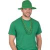Beistle Green Velour Fedora Hats – 5 Pack, Soft Touch Plastic Fedoras, St. Patrick’s Day Irish Costume Accessories, Classic Gangster Style Party Headwear, Photo Booth Props for Holiday Event Outfits