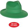 Beistle Green Velour Fedora Hats – 5 Pack, Soft Touch Plastic Fedoras, St. Patrick’s Day Irish Costume Accessories, Classic Gangster Style Party Headwear, Photo Booth Props for Holiday Event Outfits