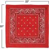 Beistle Red Fabric Bandanas – 3 Pack, Polyester Paisley Head Scarf Squares, Western Cowboy Rodeo Festival Wearables, Country Costume Accessories, Neck Scarf Wraps & Themed Event Décor, 22″ x 22″