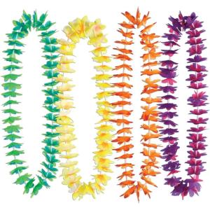 Beistle 50-Pack Silk ‘N Petals Waikiki Leis Party Favors, 40-Inch