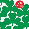Beistle 24-Pack Decorative Printed Shamrock Cutouts, 16-Inch,Green