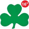 Beistle 24-Pack Decorative Printed Shamrock Cutouts, 16-Inch,Green