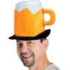 Beistle 3 Piece Plush Fabric Beer Mug Hats For Oktoberfest Theme Happy St. Patrick’s Day Party Costume Accessories, Celebrating With You Since 1900, Yellow/White/Black