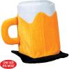 Beistle 3 Piece Plush Fabric Beer Mug Hats For Oktoberfest Theme Happy St. Patrick’s Day Party Costume Accessories, Celebrating With You Since 1900, Yellow/White/Black