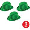 Beistle 30741 Green Vel-Felt Derbies, 12 Piece(Green Vel-felt Derby (3-pack))