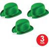 Beistle 30741 Green Vel-Felt Derbies, 12 Piece(Green Vel-felt Derby (3-pack))