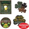 Beistle 8 Piece Cardstock Paper Happy St. Patrick’s Day Sign Cut Outs, Luck of The Irish Party Decorations, Made in USA Since 1900