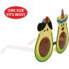 Beistle Avocado Novelty Glasses – 2-Pack Fun Fiesta Costume Eyewear Accessories, Smoke Color Lens Party Sunglasses Tropical Food Theme Photo Booth Props Mexican Celebration Events, Adult Size