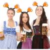 Beistle Beer Mug Boppers – Oktoberfest and St. Patrick’s Day Costume Headband Accessory with Felt Steins, Fun Party Wear for German-Themed Celebrations Pub Crawls Beer Festivals, Adult Size(Black/Golden-yellow/White)