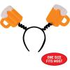 Beistle Beer Mug Boppers – Oktoberfest and St. Patrick’s Day Costume Headband Accessory with Felt Steins, Fun Party Wear for German-Themed Celebrations Pub Crawls Beer Festivals, Adult Size(Black/Golden-yellow/White)