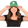Beistle Happy St. Patrick’s Day Shamrock Cap – Green and White Hat with Clover Design, Festive Irish Party Accessory for Parades, Pubs and Celebrations, Adjustable