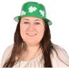 Beistle Plastic St Patrick’s Day Derby Hats, Set of 6 Green with Shamrock Design, Irish Party Accessories for Parades Pub Crawls Festive Events and Holiday Celebrations