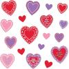 Beistle Valentine’s Day Card Box & Sticker Bundle – 9″ x 9″ White Collection Box with 6 Sheets of Candy Hearts & Decorative Heart Stickers for Valentine Exchanges, Parties, Mailbox Decorating & Crafts