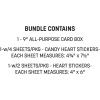 Beistle Valentine’s Day Card Box & Sticker Bundle – 9″ x 9″ White Collection Box with 6 Sheets of Candy Hearts & Decorative Heart Stickers for Valentine Exchanges, Parties, Mailbox Decorating & Crafts