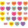 Beistle Valentine’s Day Card Box & Sticker Bundle – 9″ x 9″ White Collection Box with 6 Sheets of Candy Hearts & Decorative Heart Stickers for Valentine Exchanges, Parties, Mailbox Decorating & Crafts