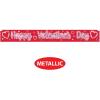 Metallic Happy Valentine’s Day Fringe Banner Party Accessory (1 count) (1/Pkg)(8″ X 5′)