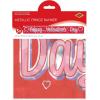Metallic Happy Valentine’s Day Fringe Banner Party Accessory (1 count) (1/Pkg)(8″ X 5′)