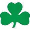 Beistle 24-Pack Decorative Printed Shamrock Cutouts, 16-Inch,Green