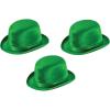 Beistle 30741 Green Vel-Felt Derbies, 12 Piece(Green Vel-felt Derby (3-pack))