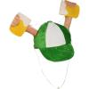 Beistle Unisex Plush Beer St. Patrick’s Day Hat with Drawstring – Irish Party Supplies, Costume Dress Up, Holiday Themed Novelty Headwear, Green & White Accessory, Photo Booth Prop