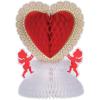 Beistle Valentine Centerpiece, Romantic Heart and Cupid Honeycomb Table Decoration in Red White and Gold, Party Décor for Valentine’s Day, Weddings and Anniversary Celebrations, 11”