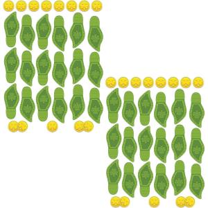 Beistle 2 Sheets (58 Pc) Lucky Leprechaun Footprints & Coins Peel ‘N Place Wall Clings For St. Patrick’s Day Decorations, Made In USA Since 1900