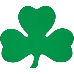 Beistle 24-Pack Decorative Printed Shamrock Cutouts, 16-Inch,Green