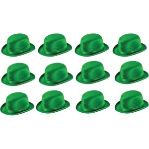 Beistle 30741 Green Vel-Felt Derbies, 12 Piece(Green Vel-felt Derby (12-pack))