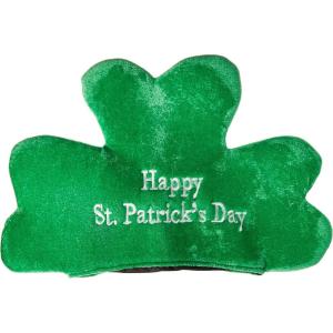 Beistle Unisex Plush St. Patrick’s Day Shamrock Hat – Three-Leaf Clover Design, Irish Themed Party Supplies, Costume Dress Up, Holiday Accessories, Photo Booth Prop