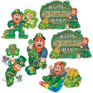 Leprechaun St Patrick’s Day Cutouts – 6 Pcs.
