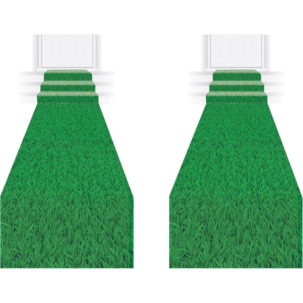 image:imageBeistle Grass Runner  2 Pack Printed Green Lawn Design Aisle Runners Artificial Turf Decoration for Indoor amp Outdoor Weddings Sports Banquets Garden Parties amp Summer Celebrations 24 x 10Grass Runner  2 Pack