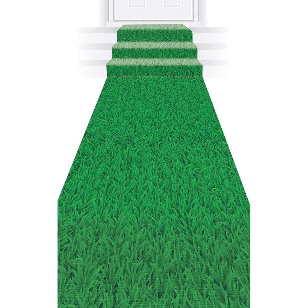 image:imageBeistle Grass Runner 2 Pack Printed Green Lawn Design Aisle Runners Artificial Turf Decoration for Indoor amp Outdoor Weddings Sports Banquets Garden Parties amp Summer Celebrations 24 x 10Grass Runner 1 Pack