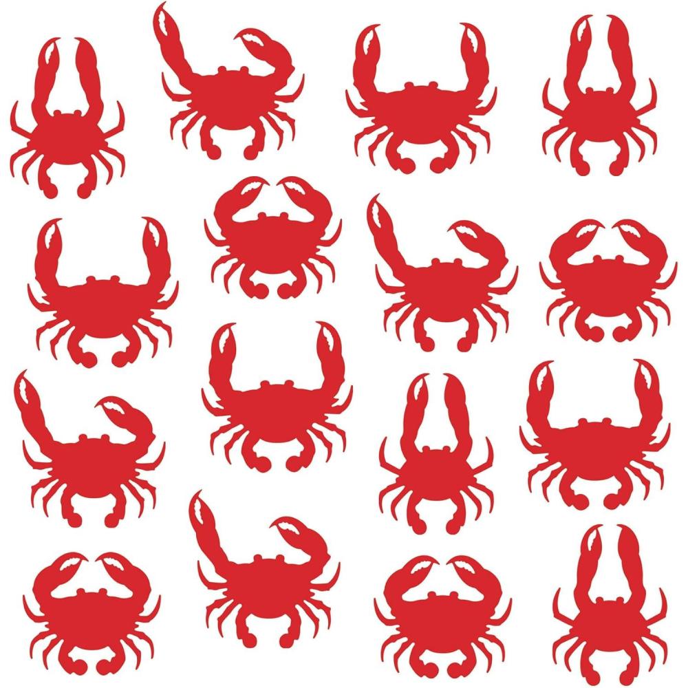 image:imageBeistle Red Crab Cutouts 16Count DoubleSided Cardstock Ocean Decorations for Nautical Seafood Boils Coastal Beach Party Supplies Summer Gatherings 6 925