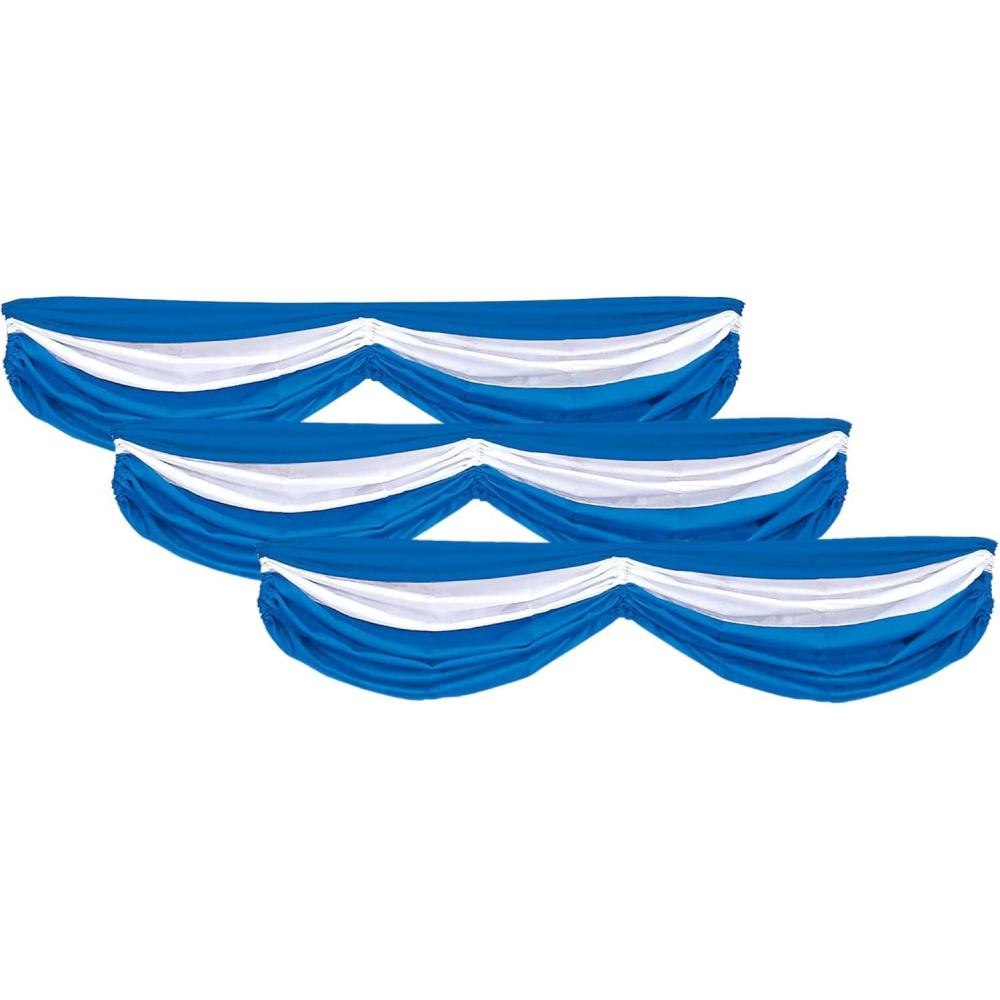 image:imageOktoberfest Fabric Bunting blue amp white Party Accessory 1 count 1Pkg5 10 Pack of 3
