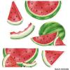 Beistle 12 Piece Cardstock Paper Watermelon Decorations Summer Theme Fruit Cut Outs For Birthday Or Baby Shower Party Supplies