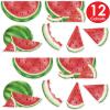 Beistle 12 Piece Cardstock Paper Watermelon Decorations Summer Theme Fruit Cut Outs For Birthday Or Baby Shower Party Supplies
