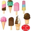 Beistle 16 Piece Ice Cream Cone And Popsicle Decorations Cut Outs For Summer Birthday Party or Picnic Décor