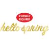 Beistle 2 Piece Hello Spring Decorations Banners for Easter Party, Made in USA Since 1900, 5.75″ x 26″, Gold