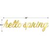 Beistle 2 Piece Hello Spring Decorations Banners for Easter Party, Made in USA Since 1900, 5.75″ x 26″, Gold